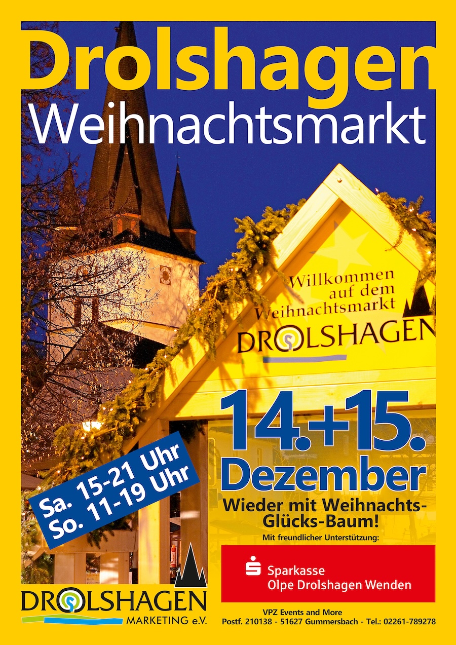 Weihnachtsmarkt Drolshagen - Veranstaltungsplakat 2024